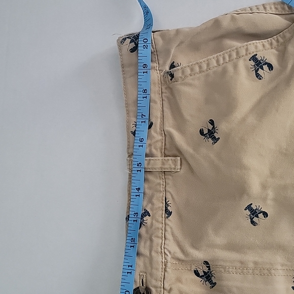 IZOD Men's Shorts Saltwater washed classics 42 Waist Beige with Navy Lob… - Picture 6 of 10